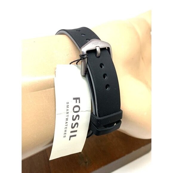 Fossil Women\'s Watch FTW6024 Smartwatch Aluminum Gray Black Rubber Band 41mm main image 5
